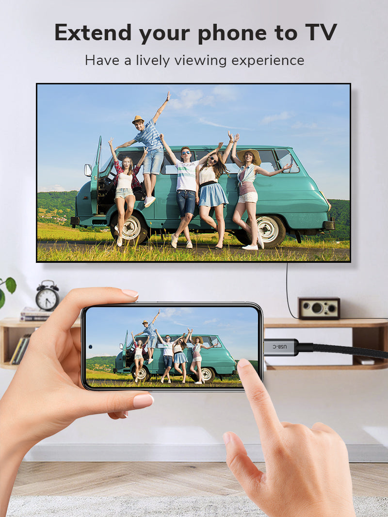 CABLETIME USB Type C to HDMI Cord Extend your phone to TV