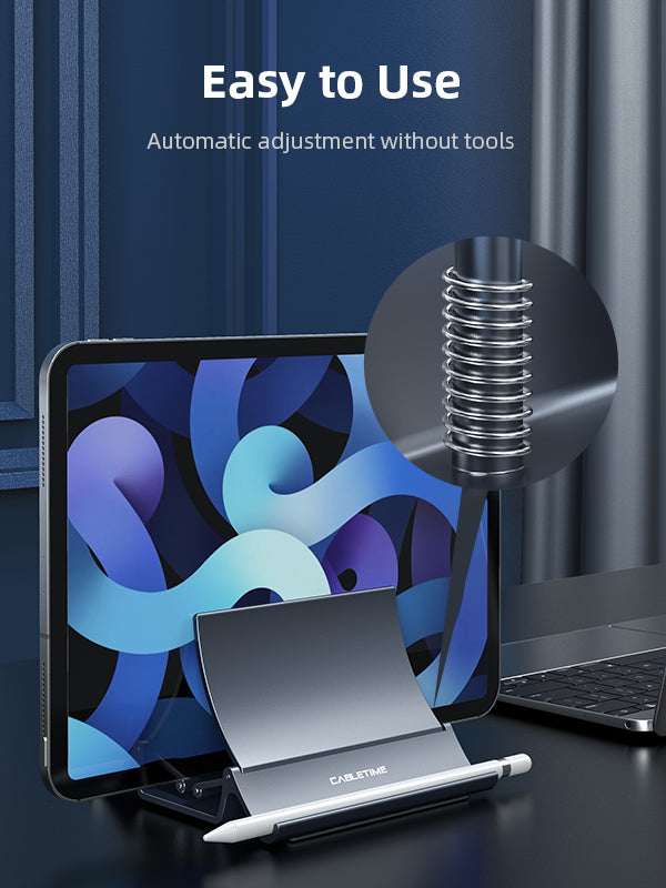 CABLETIME Vertical Adjustable Laptop Stand Holder For Macbooks, easy to use