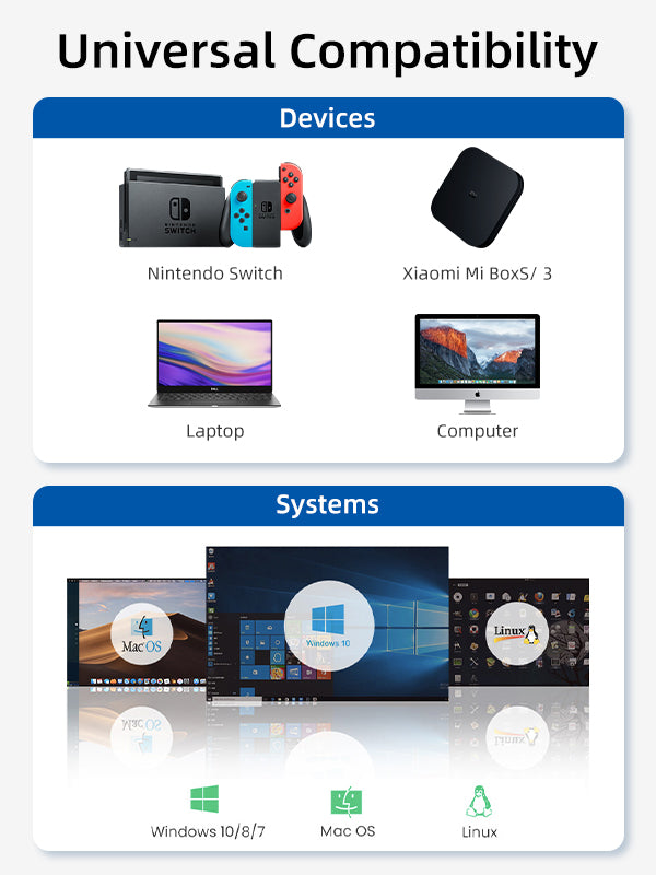 CABLETIME USB 3.0 3 Port Hub With Gigabit Ethernet Adapter for Nintendo Switch laptop computer