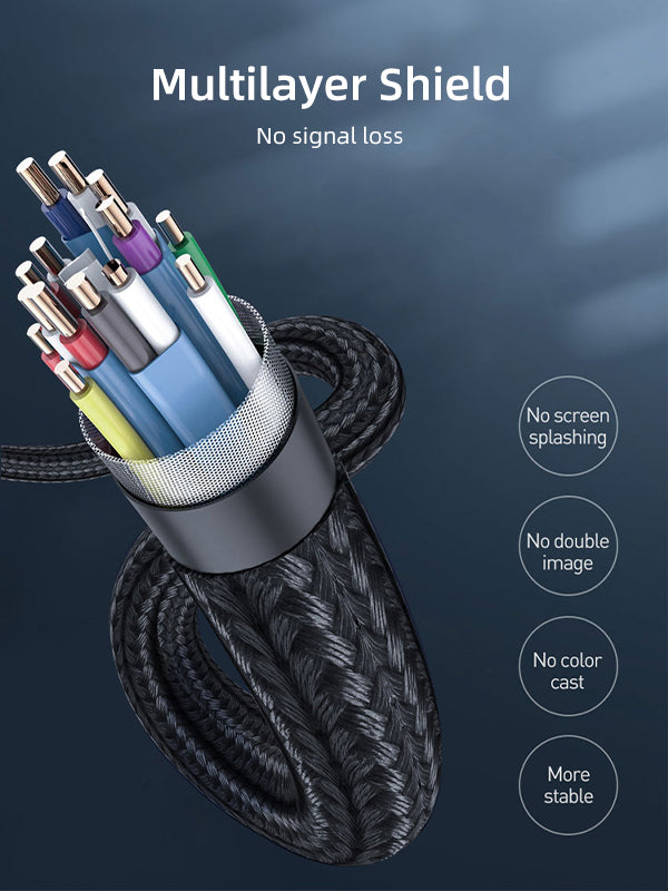 CABLETIME 6ft DisplayPort To HDMI Male To Male Cable 4K 60Hz with multilayer shield