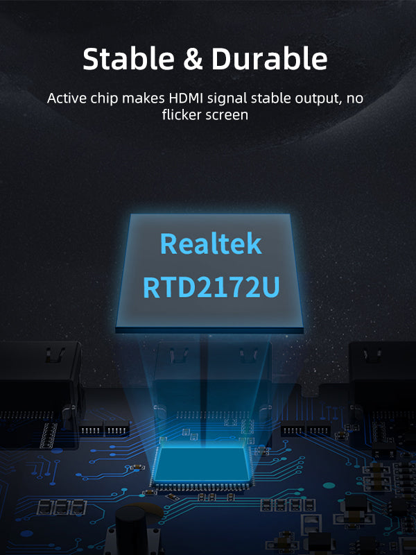 CABLETIME USB Type C Male To HDMI Female Adapter , Active chip makes HDMI signal stable output,