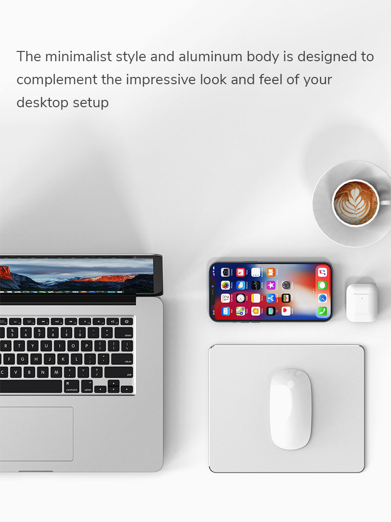 Minimalist style CABLETIME Metal Aluminum Mouse Pad for Gaming Office