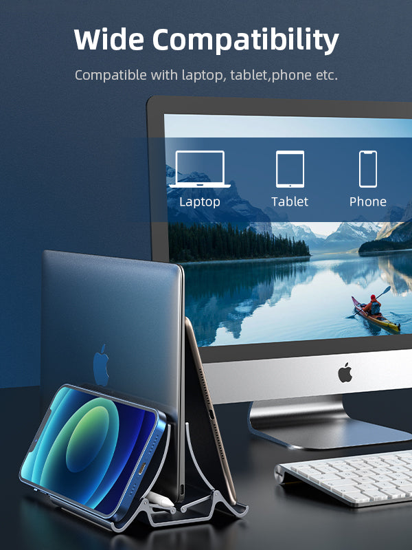 CABLETIME Vertical Adjustable Laptop Stand Holder For Macbooks laptop, tablet,phone