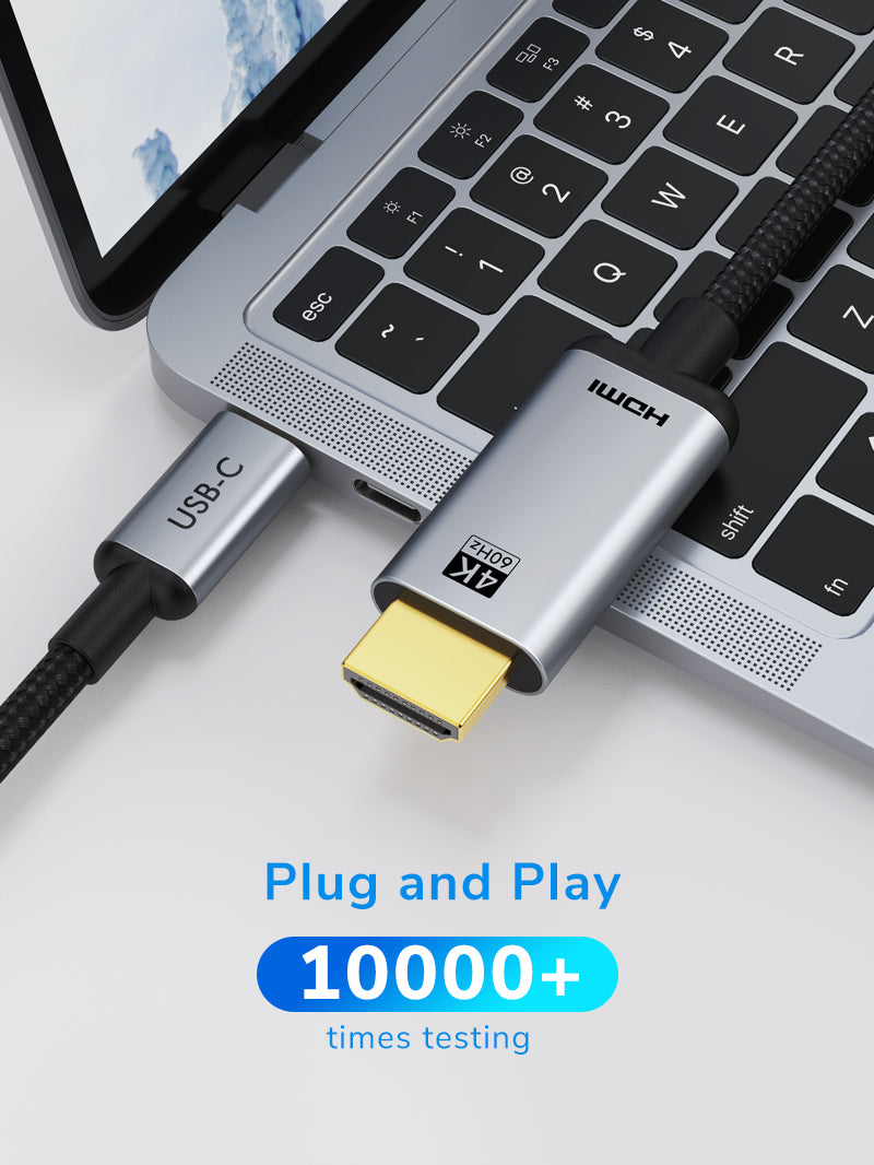 CABLETIME USB Type C to HDMI Cord bear 10000+ bending test