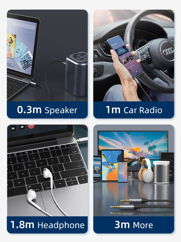 CABLETIME 3.5 MM Male To Male Stereo Audio Aux Cable Application