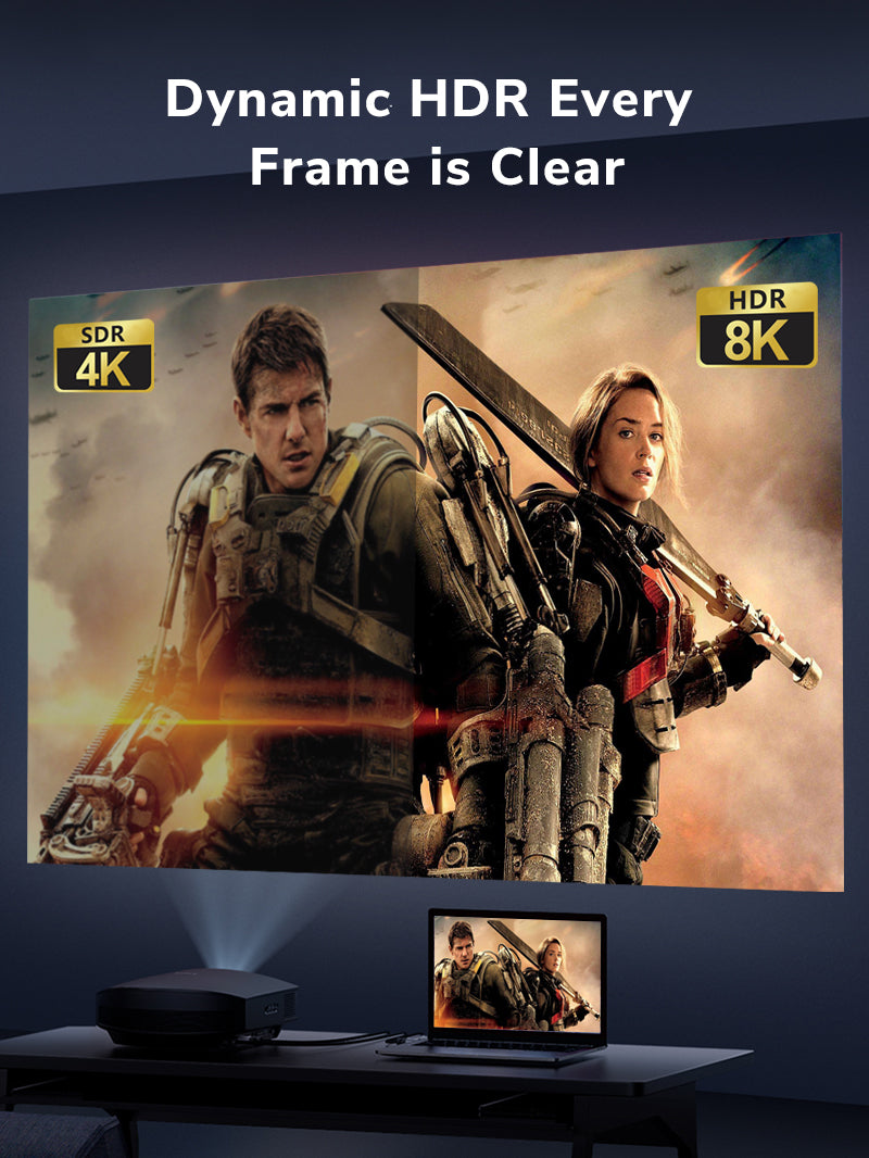 CABLETIME High Speed 8K Ultra Thin HDMI 2.1 Cable support Dynamic HDR