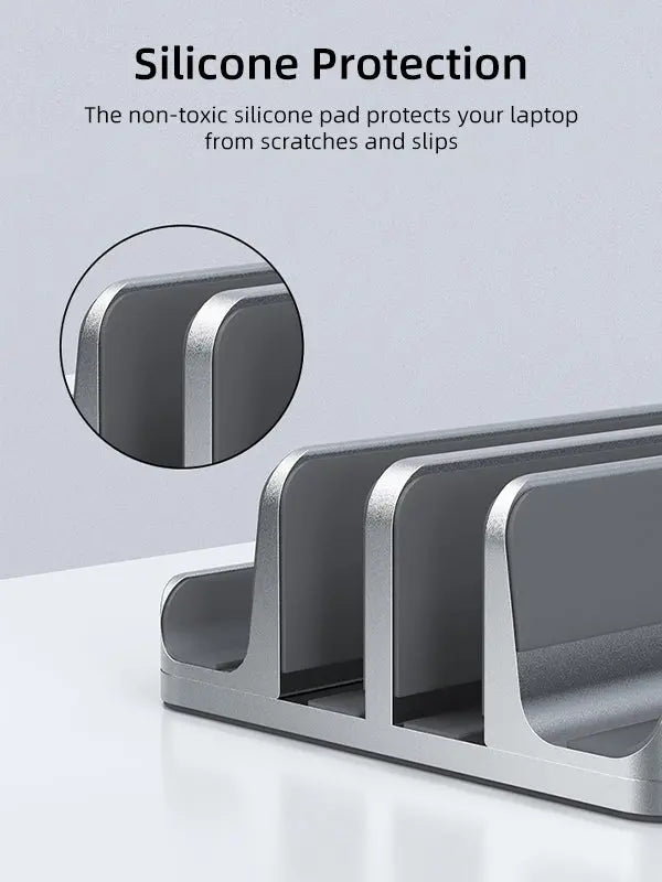 CABLETIME Aluminum Dual Vertical Stand Holder with silicone protection