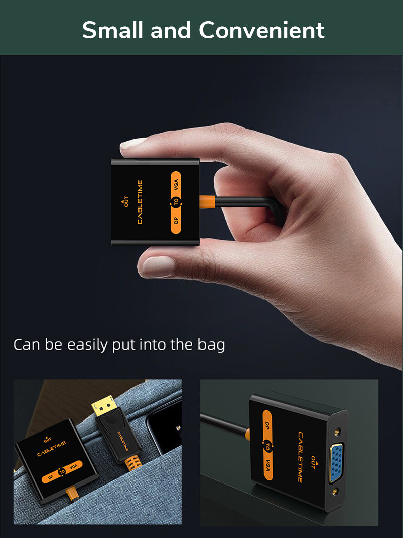 DisplayPort DP to VGA Adapter 1080P 60Hz