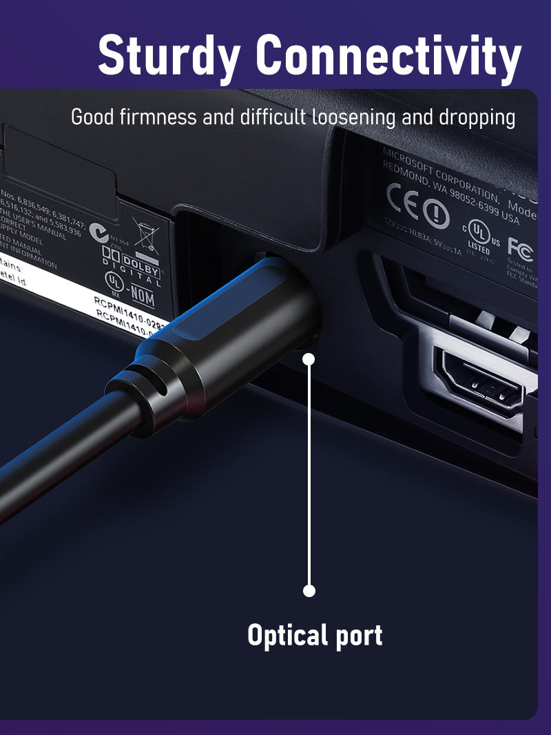CABLETIME Digital Optical Audio Toslink Cable ply and play