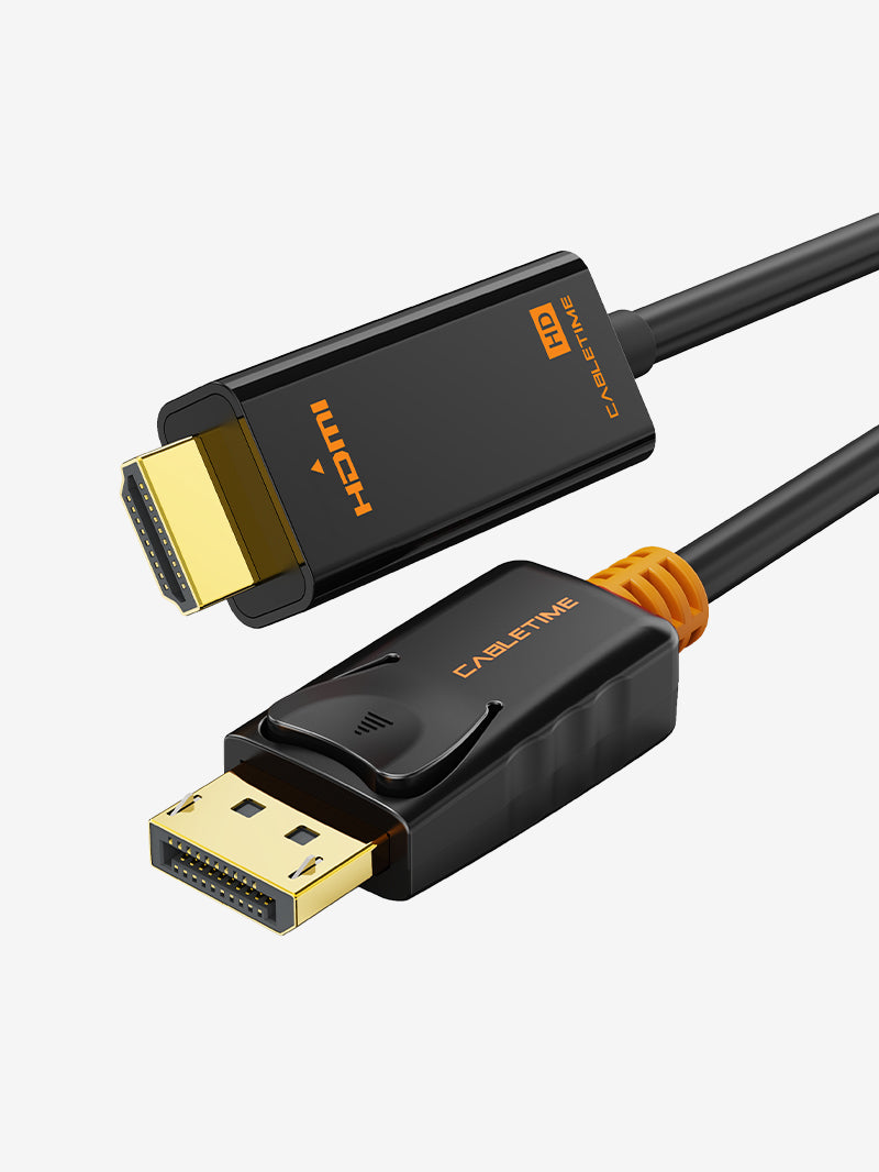 DisplayPort to HDMI Cord Male DP to Male HDMI Cable- CABLETIME