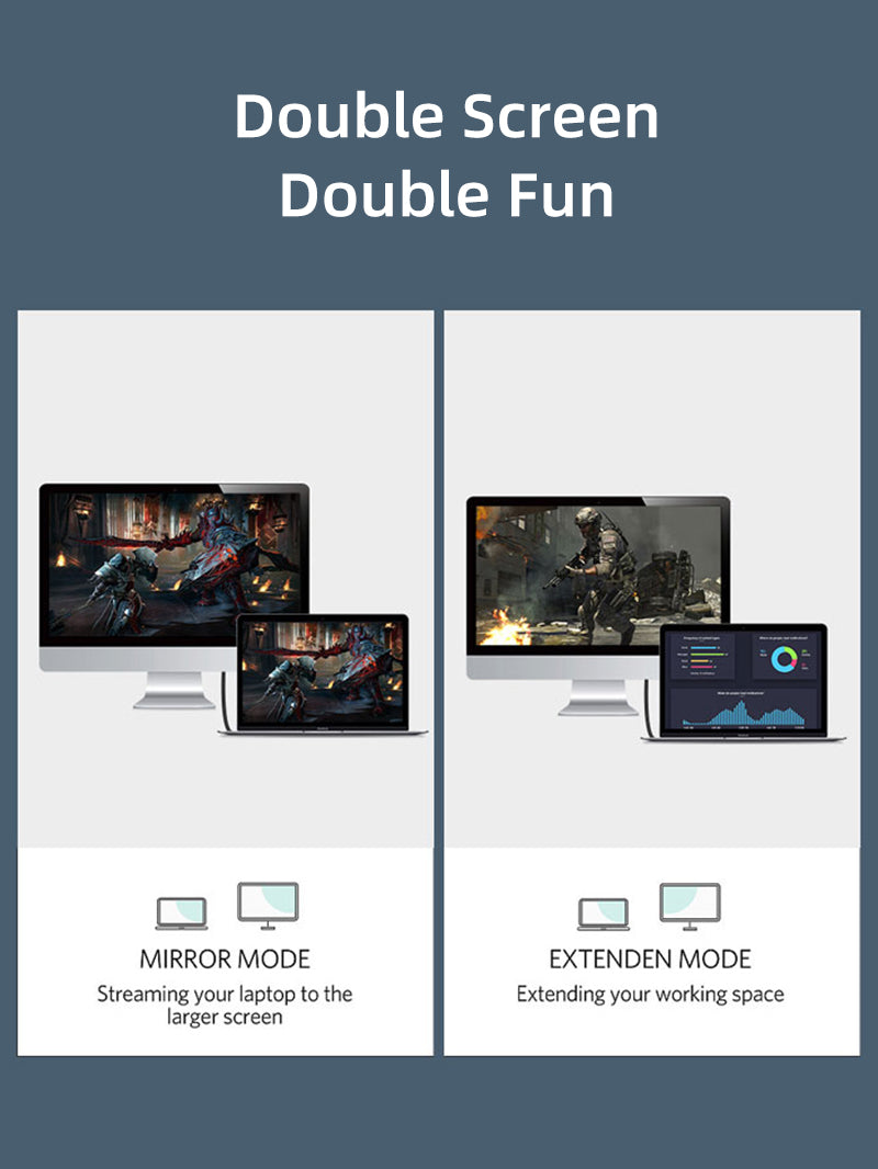 CABLETIME DisplayPort 1.2 Male to HDMI Male 4K 60Hz Cable support extend or mirror mode