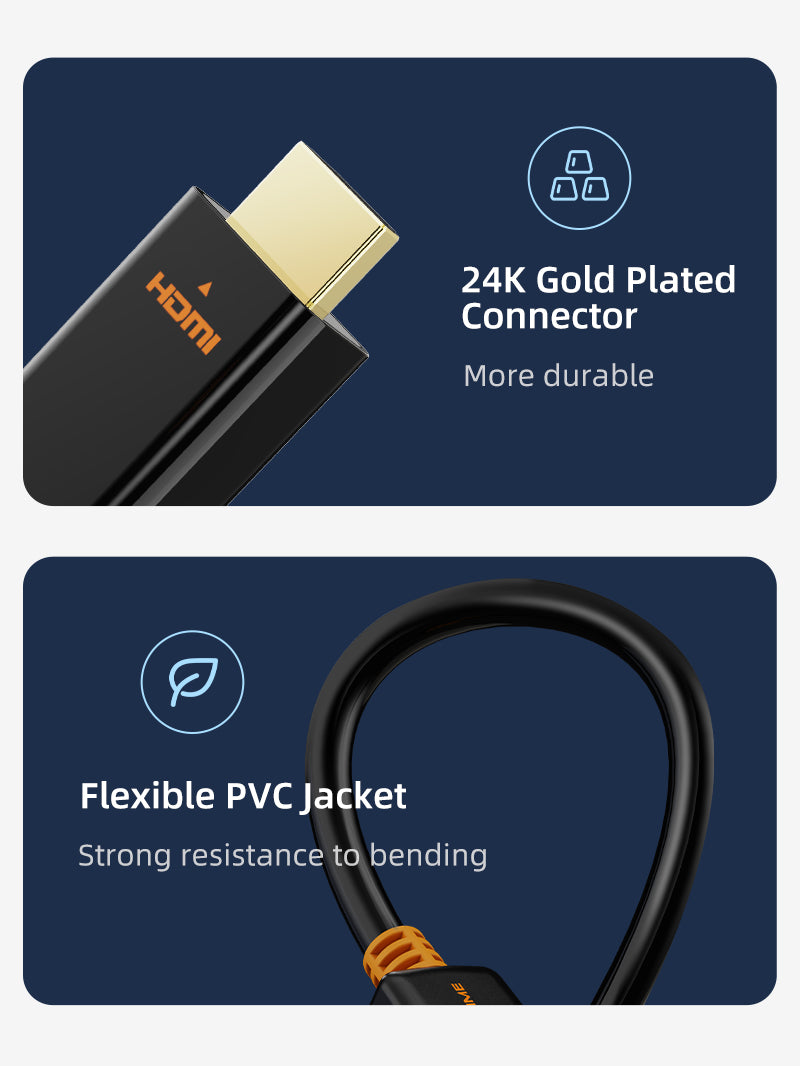 CABLETIME DisplayPort 1.2 Male to HDMI Male 4K 60Hz Cable details