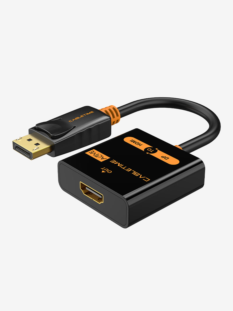 CABLETIME Active DP Male to HDMI Female Adapter Converter