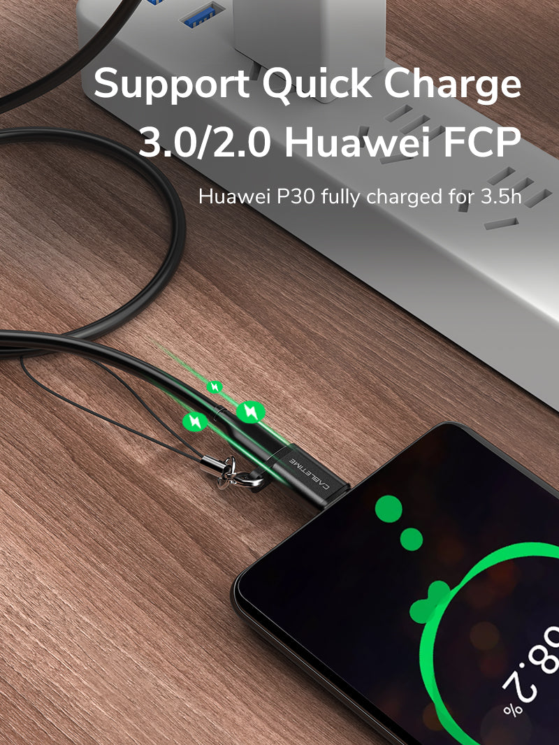 Quick Charge CABLETIME USB-C to Micro USB 2.0 Adapter OTG