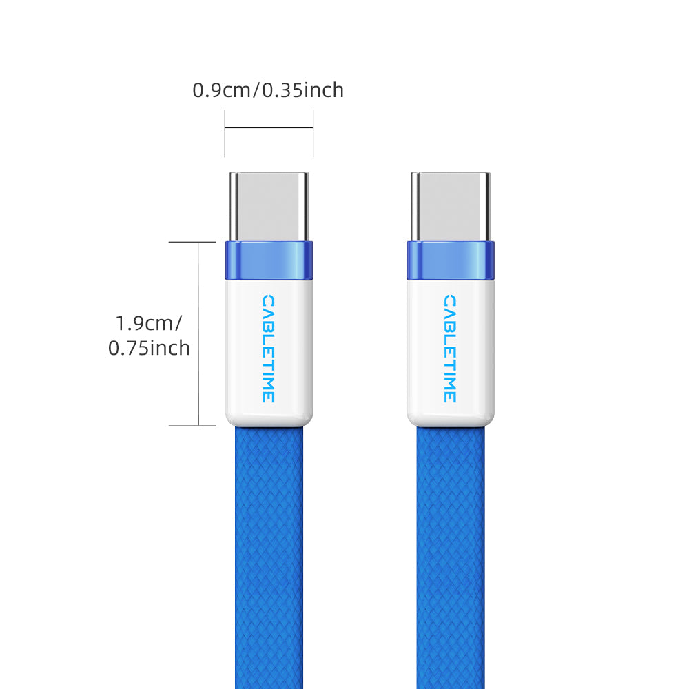 Cáp dẹt USB-C từ tính 100W 1m