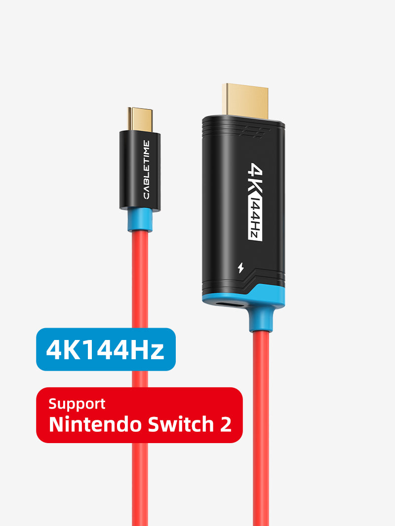 4K60Hz USB C to HDMI Adapter Cable for Nintendo Switch 2 Mini Dock with PD100W