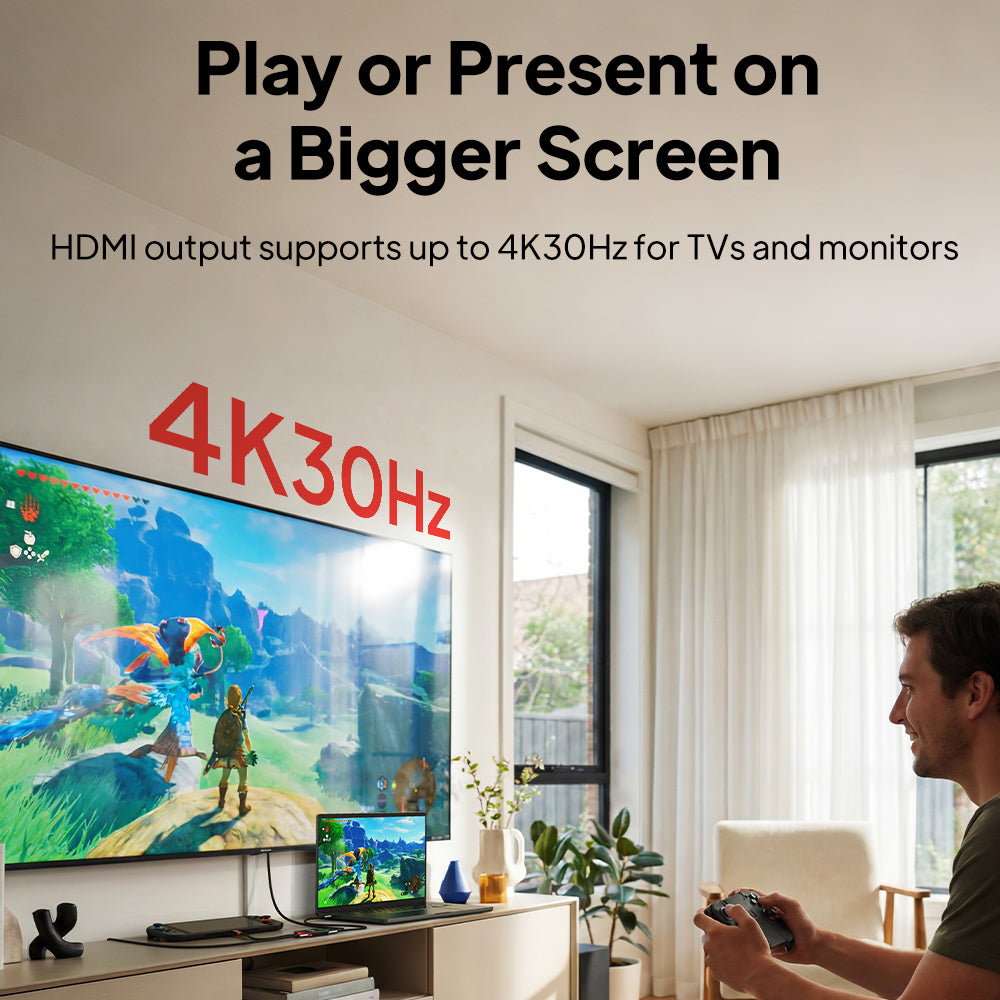 4K144Hz Switch 2 Dock Udskiftning Bærbar TV Dock Station 3-i-1 til Switch/Switch 2/Steam Deck