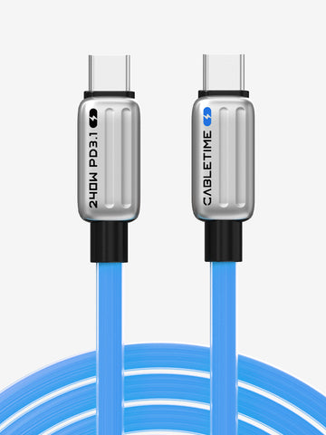 Kabel isi daya USB-C 240W cepat 2M untuk iPhone 15 Pro Max