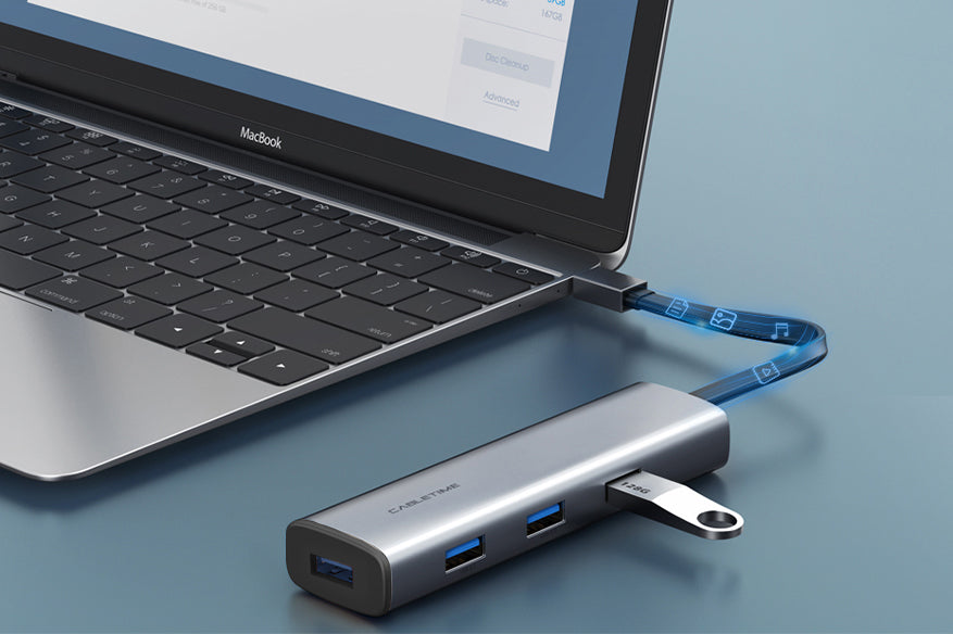 ポータブル スリム 4 In 1 USB 3.0 タイプ C マルチポート アダプター