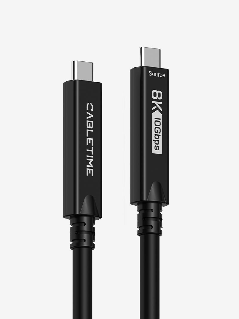 USB C Active Optical Cable AOC 60W 10GbpsG 8K60hz Video 10m
