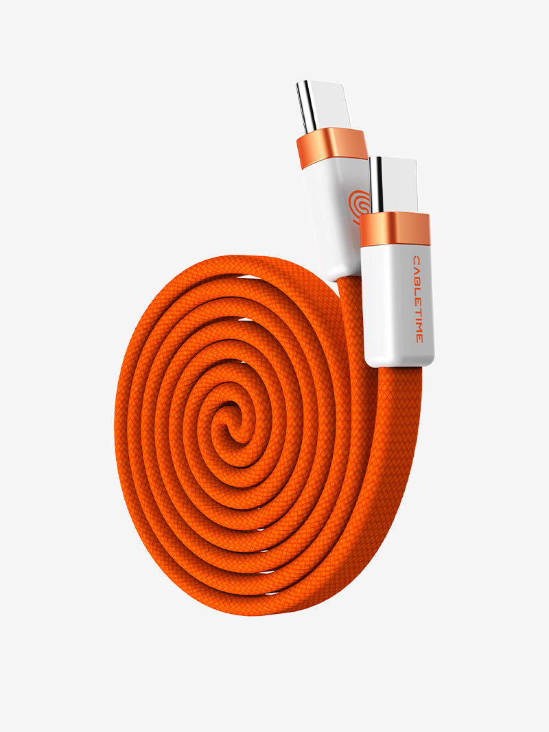 100W Magnetic USB-C Flat Cable 1m charging for iPhone 15/16/17 MacBook iPad Android Phone