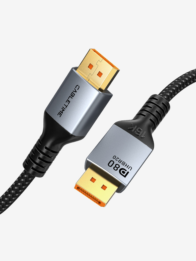 thumbnail image 2 of Stouchi 2 Packs Displayport 2.1 Cable 10FT, 80Gbps 2 of 9