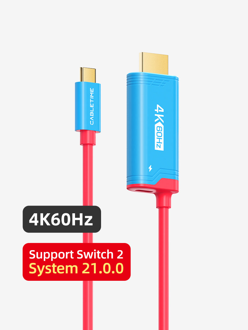 USB C to HDMI Adapter Cable for Nintendo Switch 2 Mini Dock with