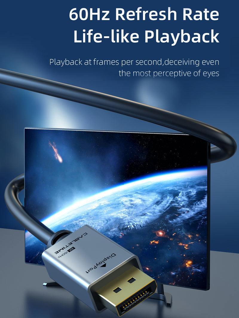 DisplayPort to DisplayPort 1.2 Cable 4K 60Hz 1m 3m 5m 