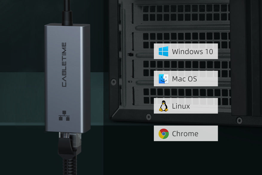 usb a to ethernet adapter compatible with Windows 7/XP/Vista, Mac OS and Linux systems , plug and play, no driver required