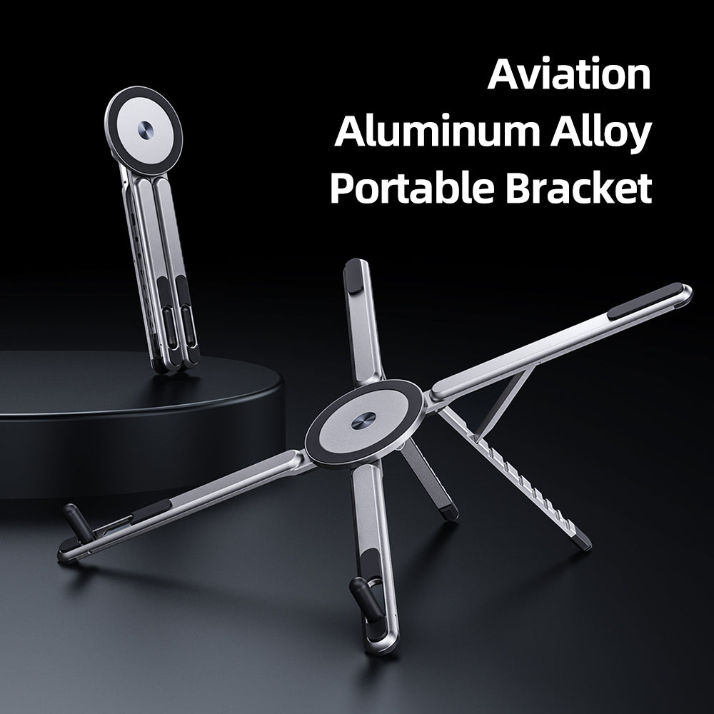 3-in-1 Magnetic Phone, Tablet & Laptop Stand with 8-Level Adjustment