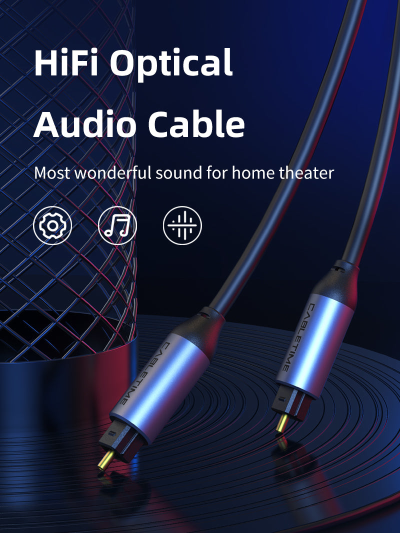 Premium Toslink Optical Cable 1m 2m 3m 5m for Sound Bar TV 