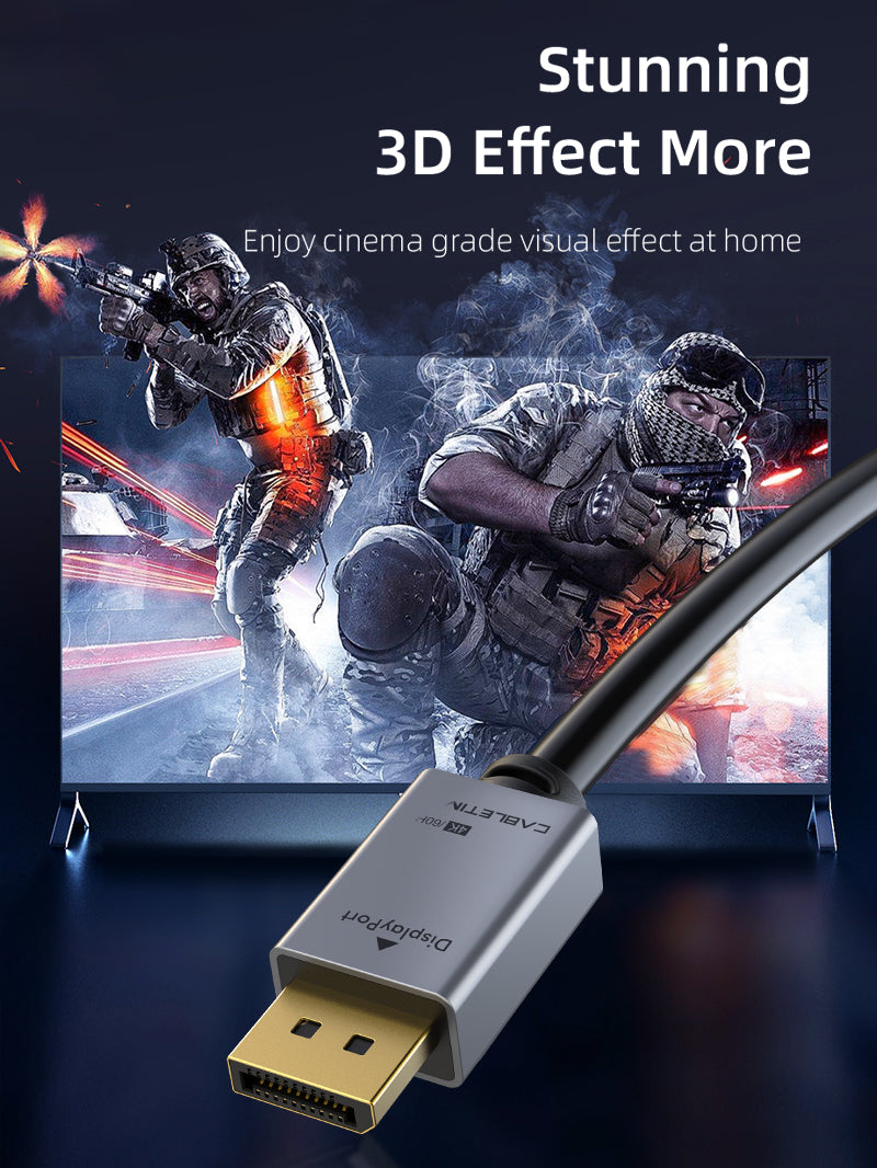 DisplayPort to DisplayPort 1.2 Cable 4K 60Hz 1m 3m 5m 