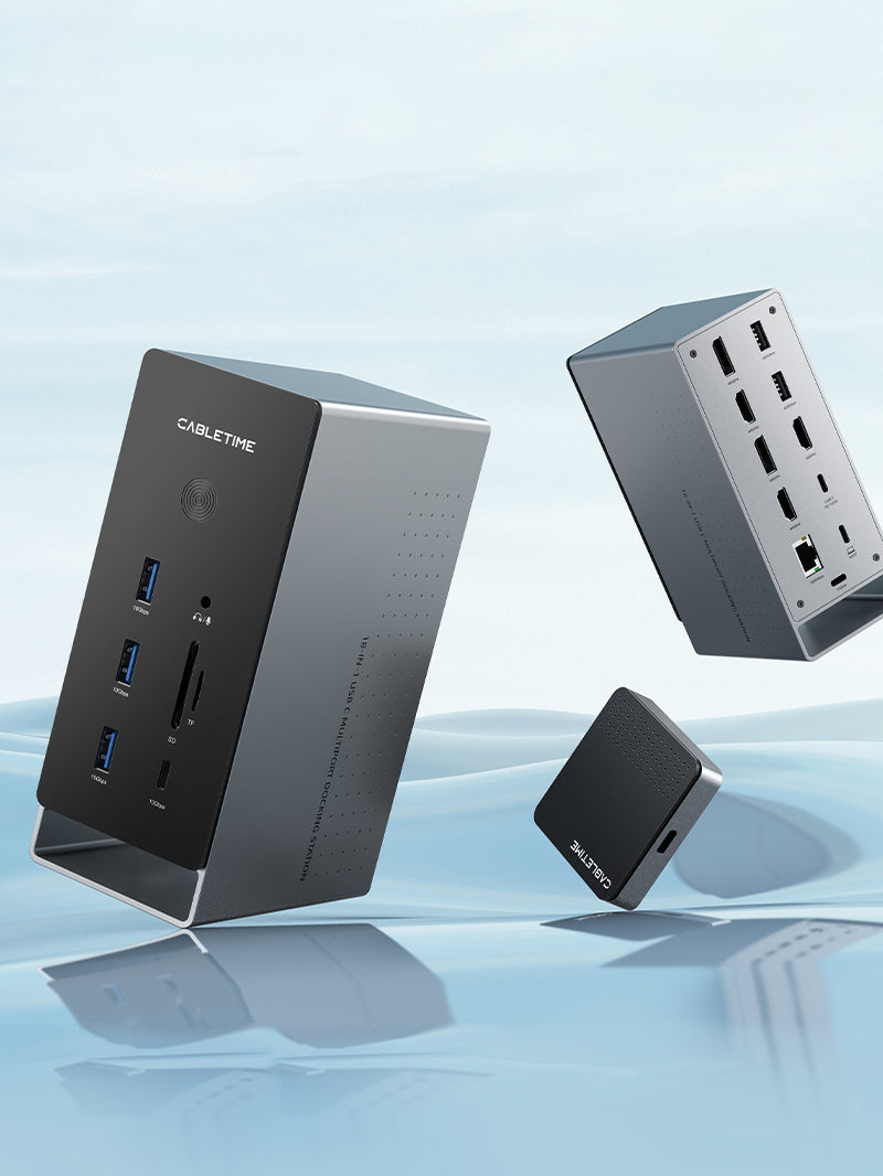 18-IN-1 8K DisplayLink Dock Triple Monitor for Mac/Windows 