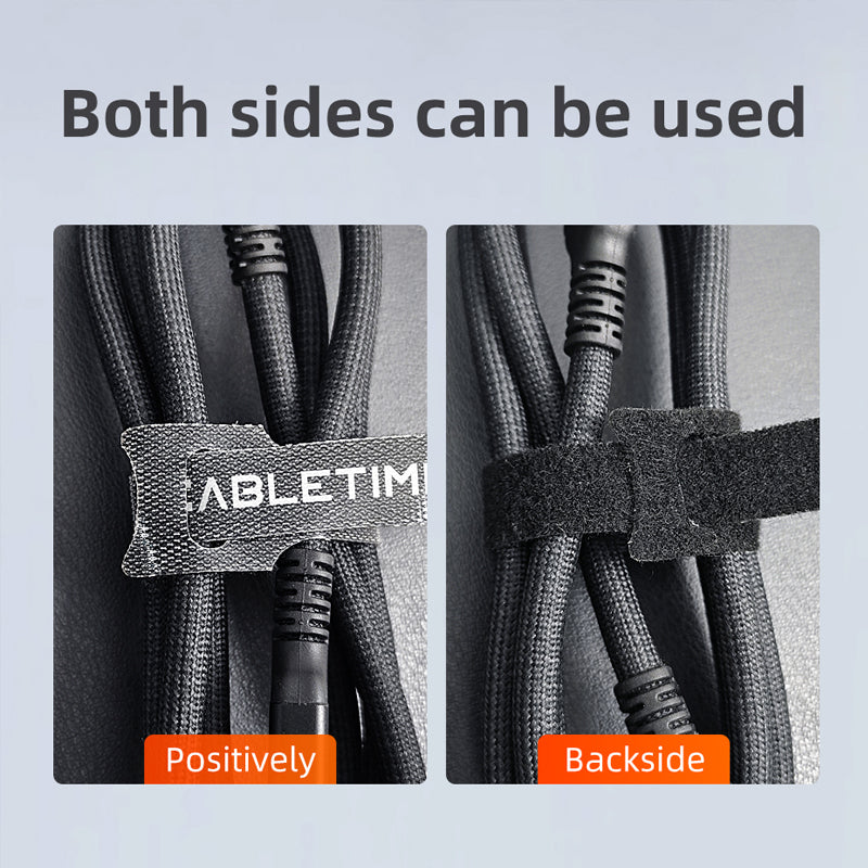Reusable Hook and Loop Cable Ties for Desk, PC and Office Wire Organization (5 Pack)