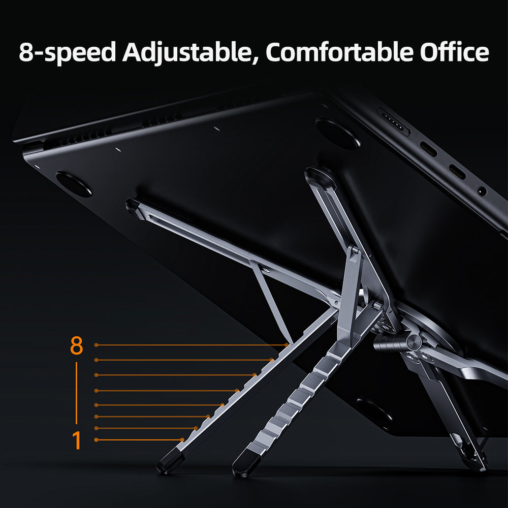 3-in-1 Magnetic Phone, Tablet & Laptop Stand with 8-Level Adjustment