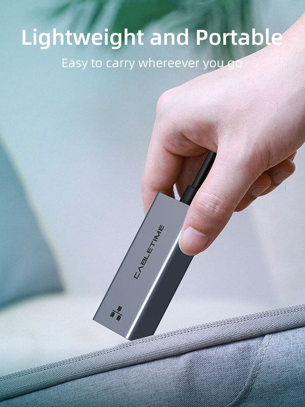 Lightweight and Portable CABLETIME USB 3.0 to Gigabit Ethernet Adapter 