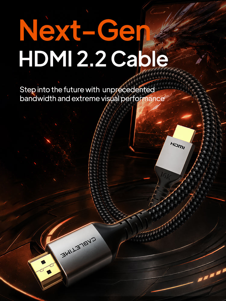 4K60Hz ハイスピード HDMI フラット ケーブル HDR10+ PS5、TV、モニター & プロジェクター用