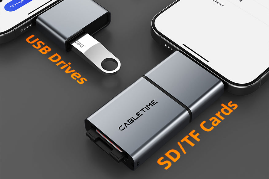 2-way USB otg card reader allows bidirectional file transfers between your phone and external storage.