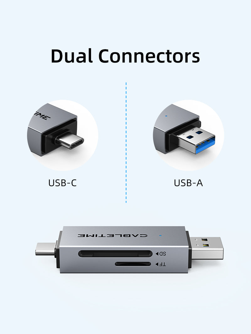 High Speed USB C and USB 3.0 to Micro SD Card Reader for Android iPad MacBook Pro 