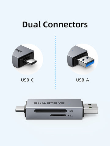 High Speed USB C and USB 3.0 to Micro SD Card Reader for Android iPad MacBook Pro