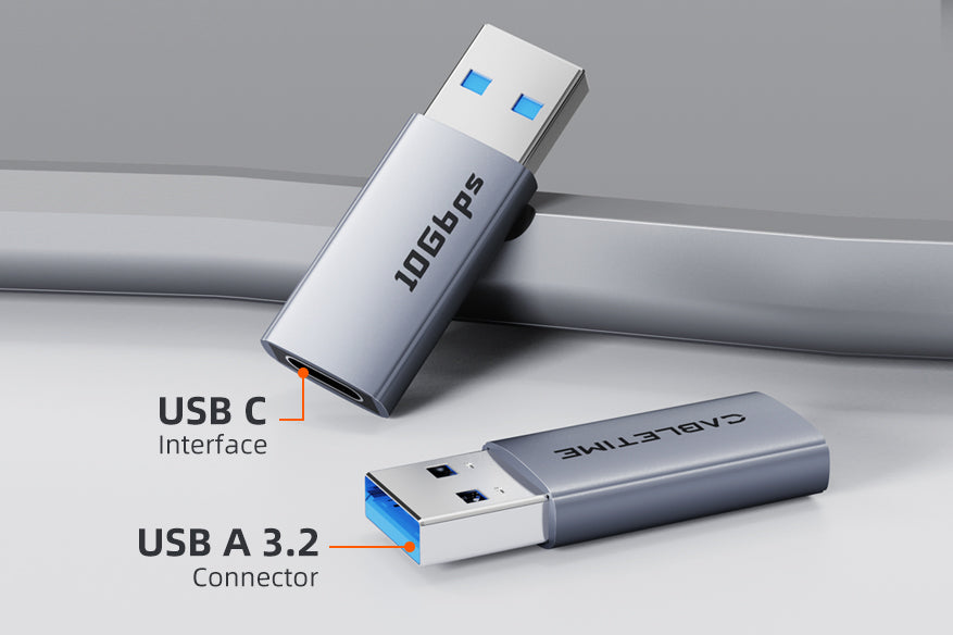 10Gbps USB 3.2 Gen 2 Type A to Type C Adapter