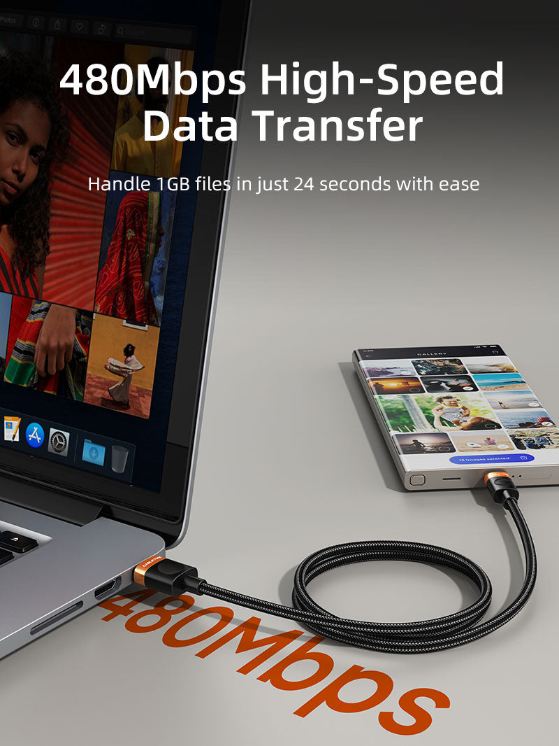 60 W USB-C-Ladungskabel 1m 2m