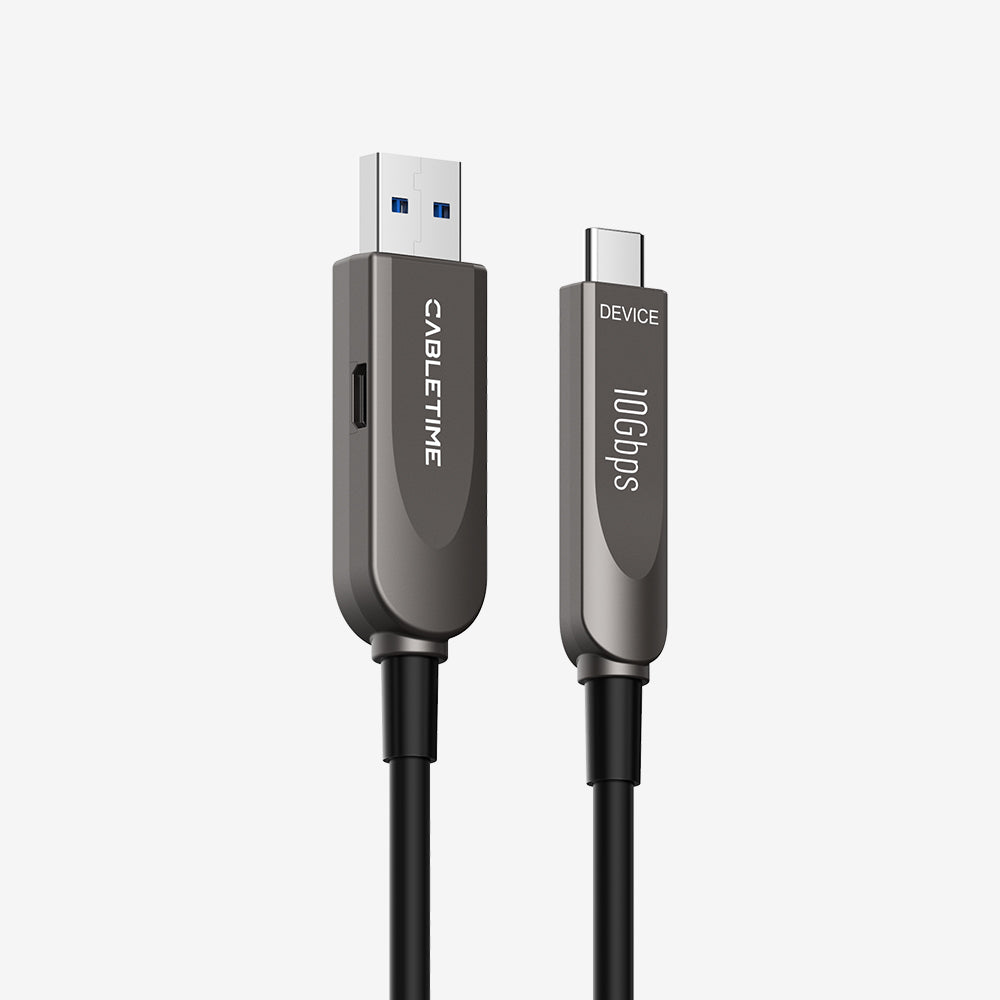 Langt USB C aktivt optisk kabel AOC 60W 10GbpsG 8K60hz Video 5m 10m 15m