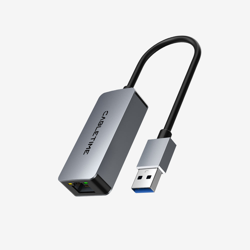 2.5GBPS USB 3.0 A से RJ45 गीगाबिट ईथरनेट एडाप्टर लैपटॉप मैकबुक एयर/प्रो, एक्सपीएस के लिए