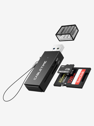 Portable USB 3.0 A to SD Card Reader