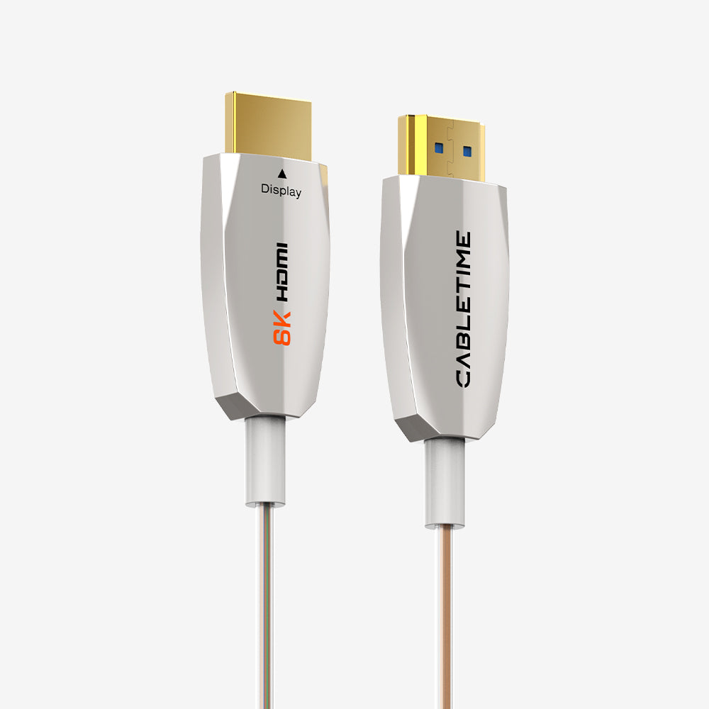 4K 60Hz aftageligt aktivt fiberoptisk HDMI 2.0-kabel - 18 Gbps AOC til hjemmebiograf, PS5, projektorer