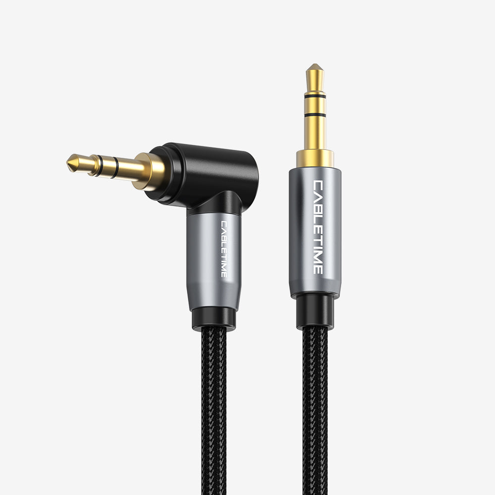 3.5MM 90 Degree Right Angle Audio Aux Cable Cord