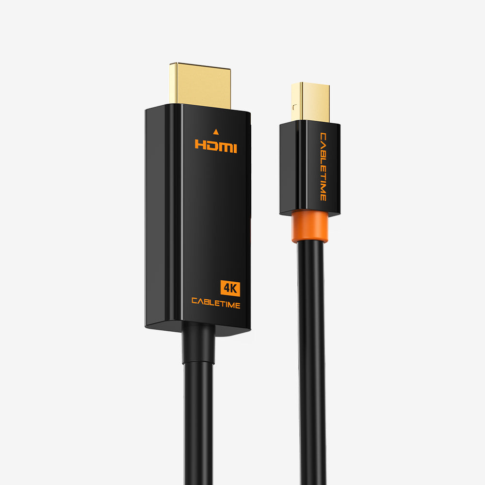 Sort 4K 30Hz Mini DisplayPort til HDMI -kabel