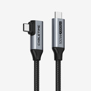 90 Degree Right Angle USB C to USB C Cable 20Gbps 100W 4K