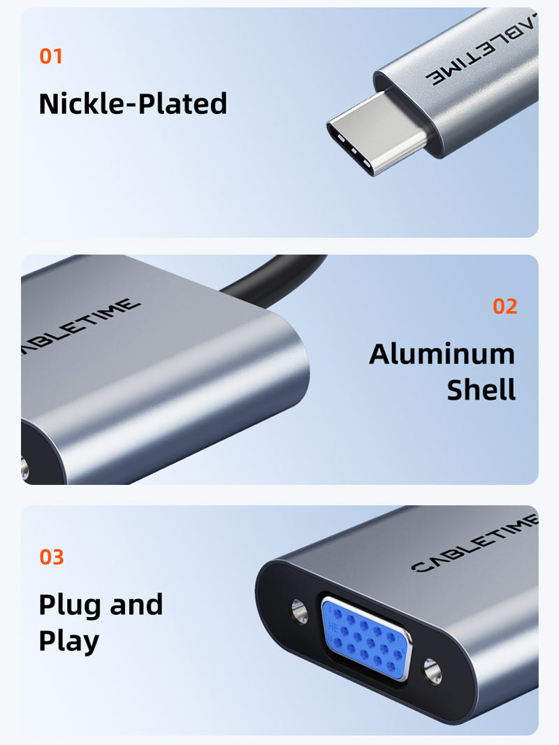 USB Type C to VGA Adapter for MacBook Pro 
